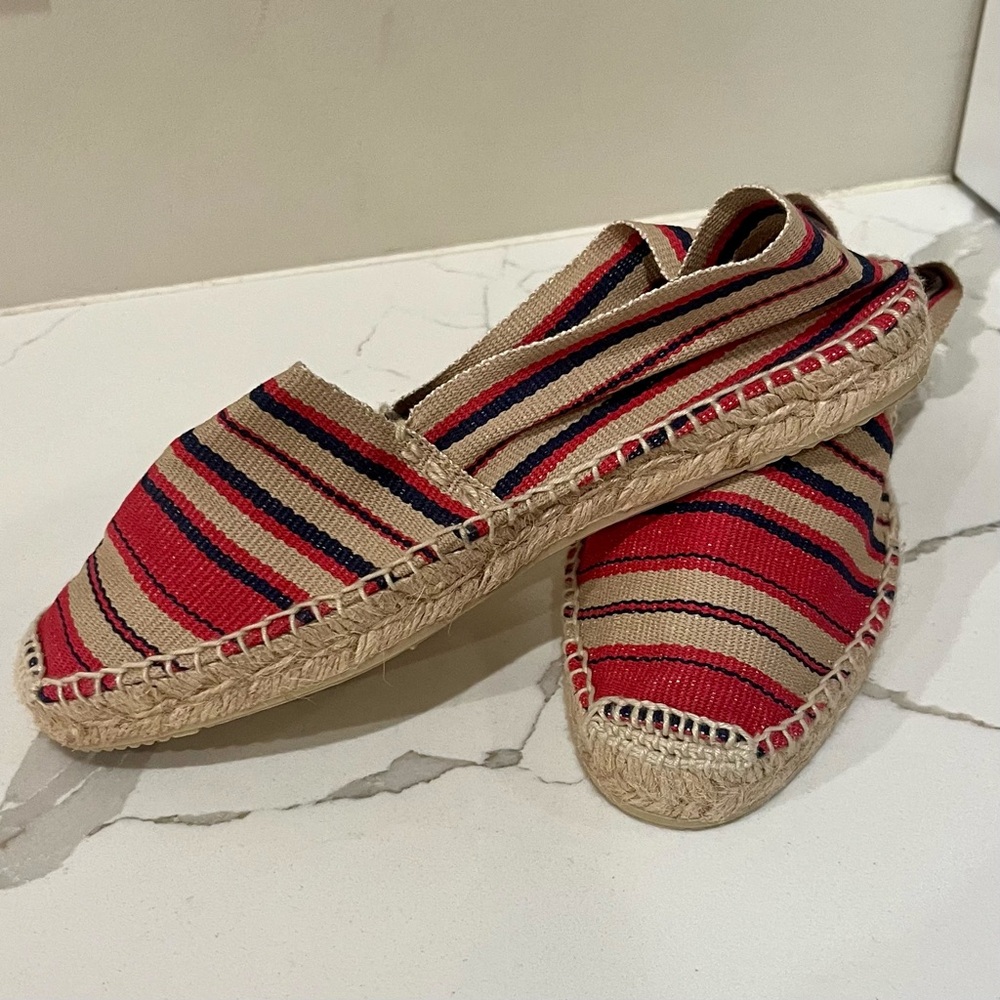 Batona, Striped Espadrilles in Red and Beige, size 39 - Picture 7 of 10